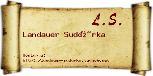 Landauer Sudárka névjegykártya